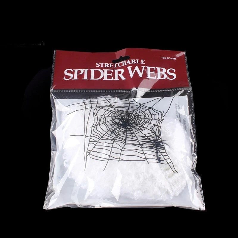 10pc Halloween Spider Web Decorations with Fake Spiders & Cobwebs Halloween Decoration Set Babs