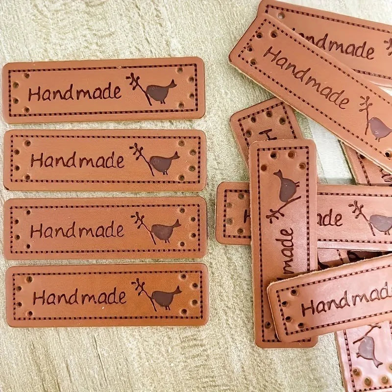 15pcs PU Leather Labels for DIY Knitting, Sewing & Crafts Craft Sewing Labels Babs