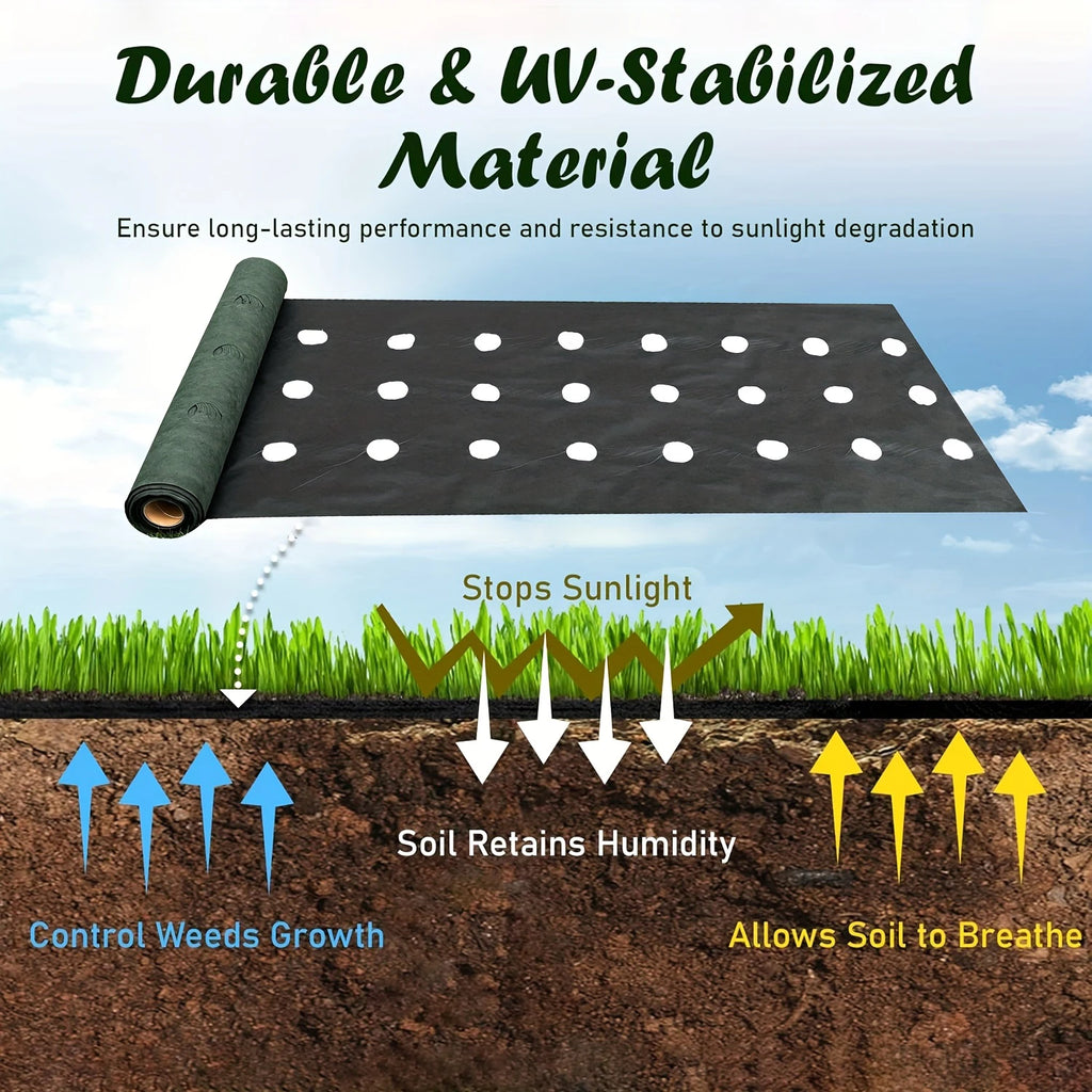 Perforated Weed Barrier Cloth – Breathable Non-Woven Garden Fabric Weed Barrier Fabric Babs