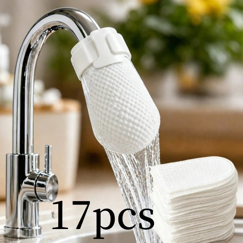 17pc Kitchen Faucet Filter Set – 15 Cartridges & 2 Straps Faucet Filter Set Babs