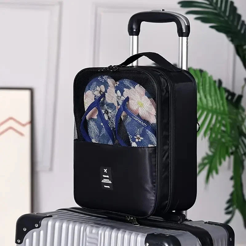 Travel Shoe Bags – Holds 3 Pairs | Carry-On Luggage Organizer Travel Shoe Bags Babs Black