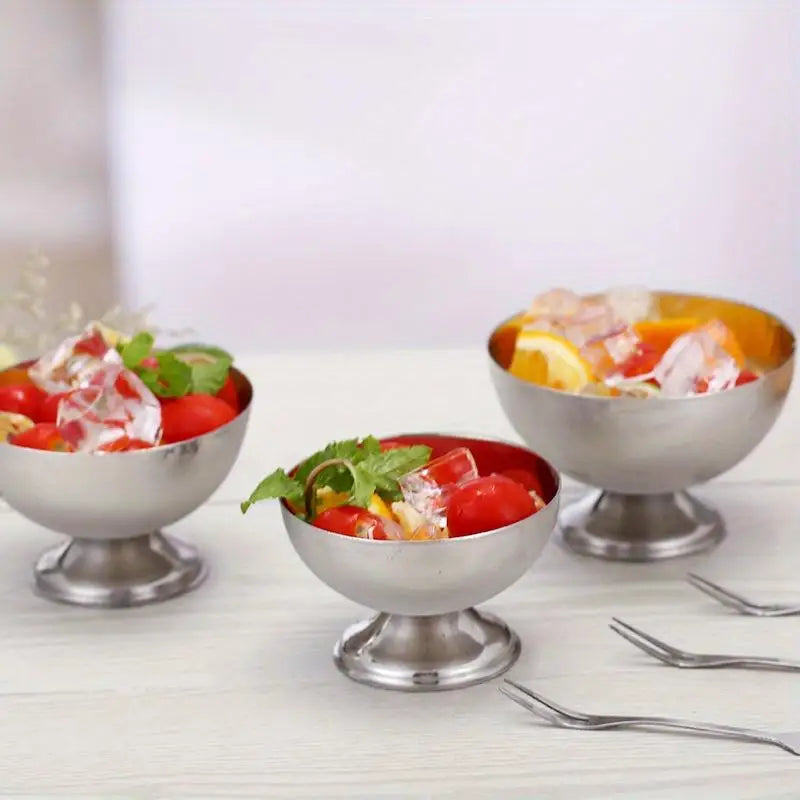 Stainless Steel Dessert Bowl | Ice Cream & Salad Snack Cup Stainless Steel Bowl Babs