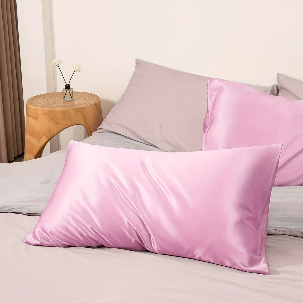 Satin Pillowcases Pair – Breathable, Skin-Friendly & Machine Washable Satin Pillowcase Babs