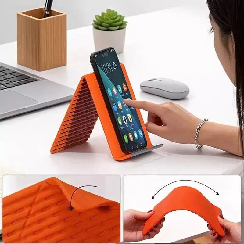 Foldable Phone & Tablet Stand – Flexible Silicone Lazy Bracket Phone & Tablet Stand Babs