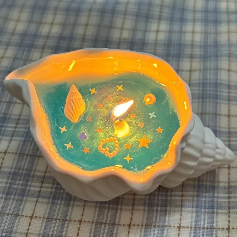 Sea Shell Aromatherapy Scented Candle – Handmade Jelly Wax Scented Candle Babs