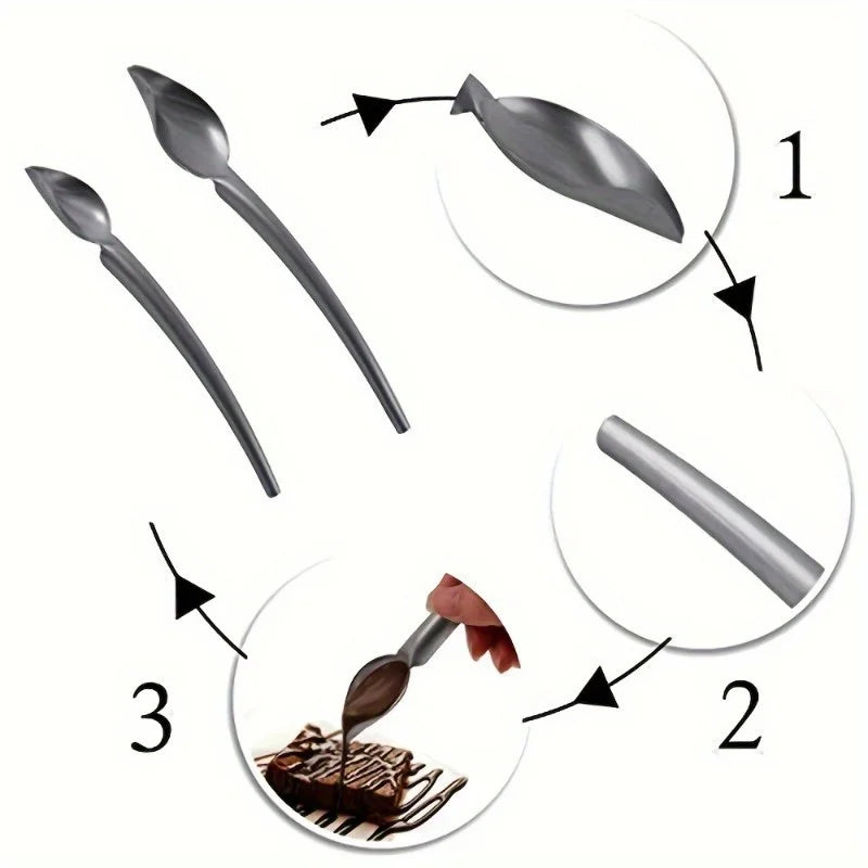 Stainless Steel Drizzle Spoon – Reusable Decorating Drawing Spoon Decorating Spoon Babs