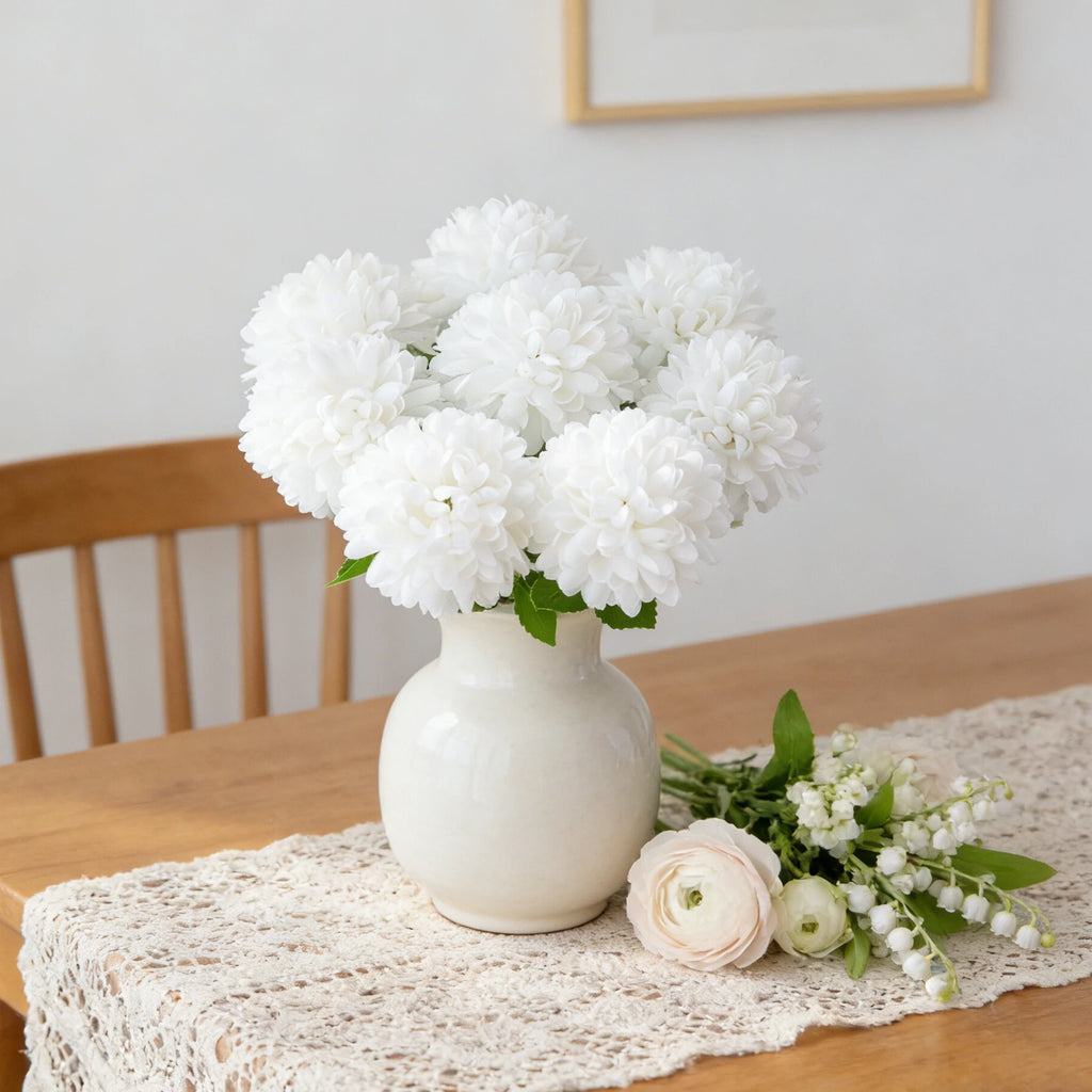Silk Ball Chrysanthemum Artificial Flowers 10/20 Pcs – Home Décor Artificial Flowers Babs