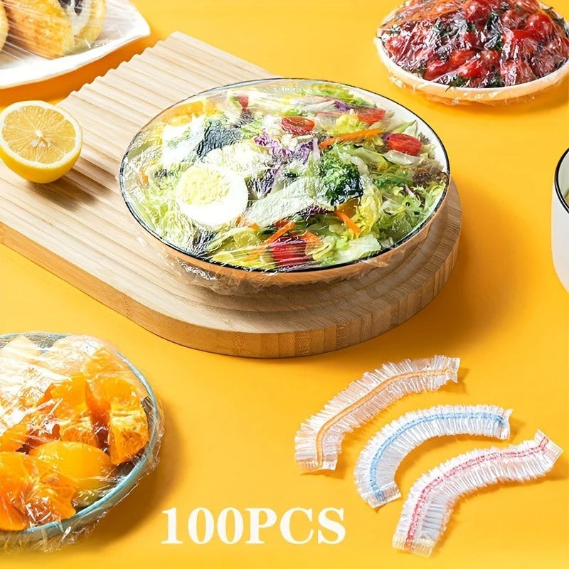 Colorful Disposable Food Lids – Elastic Cling Film Covers 50-300 Pcs Disposable Food Lids Babs