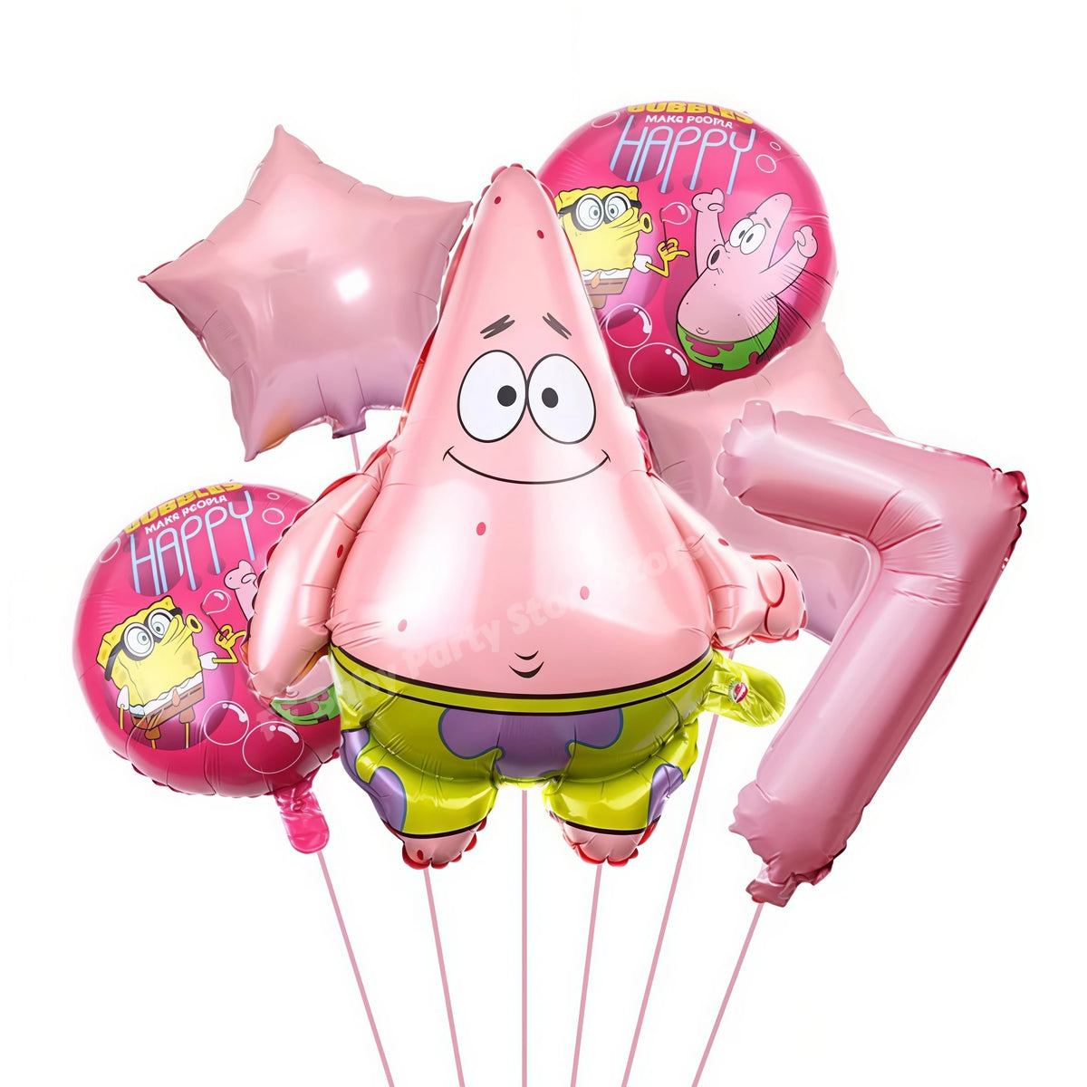 SpongeBob & Patrick Star Foil Balloons – Birthday Party Decor