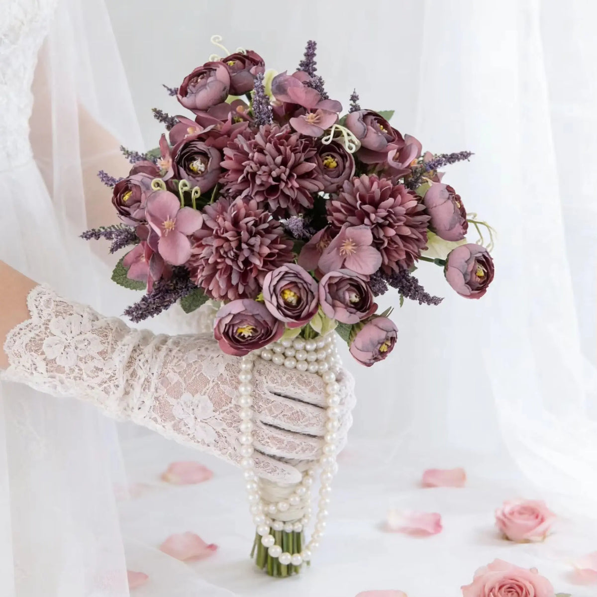 Silk Hydrangea Rose Artificial Flowers – Wedding & Home Décor Artificial Silk Flowers Babs