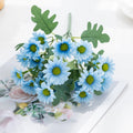 Silk Daisy Artificial Flowers for Home, Wedding & Party Decor Artificial Silk Flowers Babs Blue 1 pc