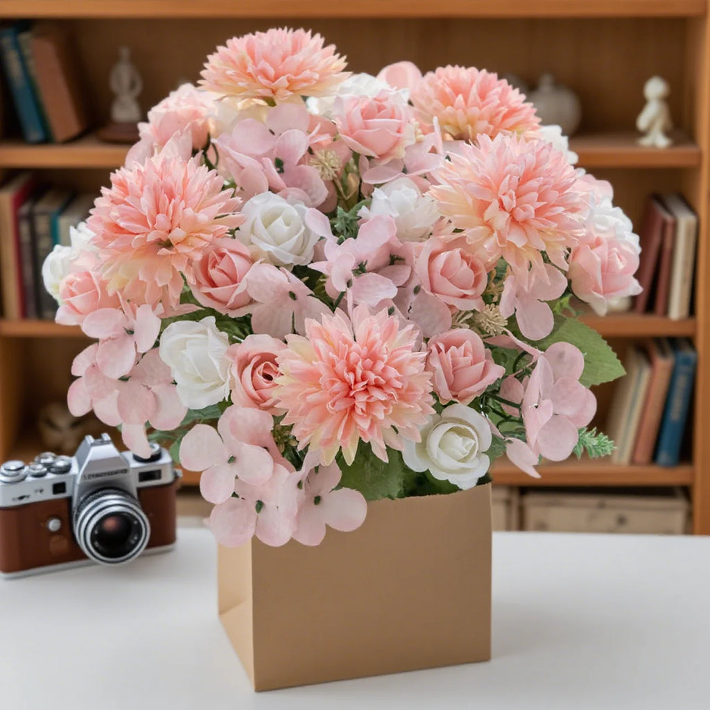 Artificial Silk Rose Bouquet – Wedding & Home Décor Flowers Artificial Silk Flowers Babs
