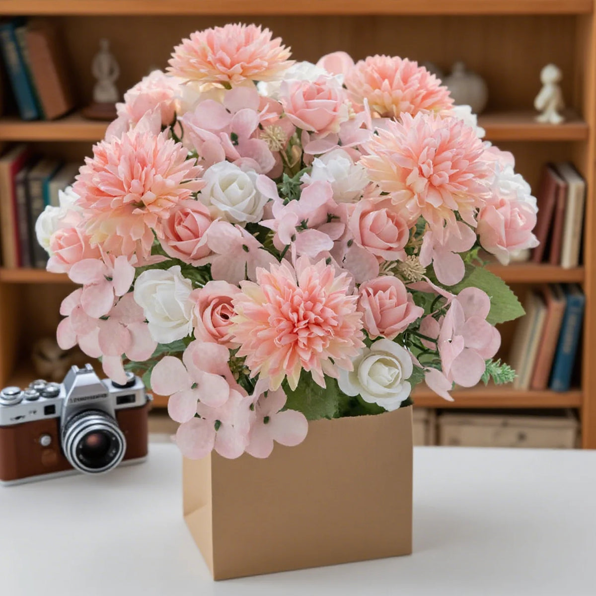Artificial Silk Rose Bouquet – Wedding & Home Décor Flowers Artificial Silk Flowers Babs