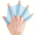 Silicone Webbed Swim Gloves – Hand Fins for Adults & Kids Swim Hand Fins Babs SKY BLUE M