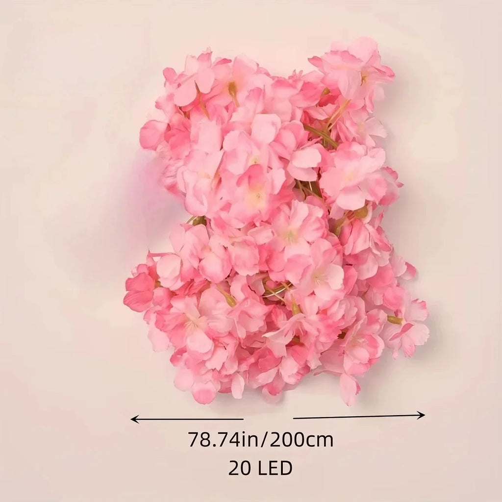 Cherry Blossom LED Vine Lights – 2M 20 LED Flower Garland LED Flower Garland Babs Light Pink