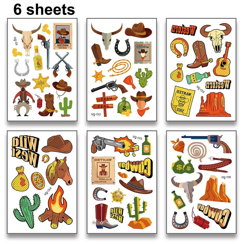 Western Cowboy Party Balloons – Boot Hat Pistol Foil Set