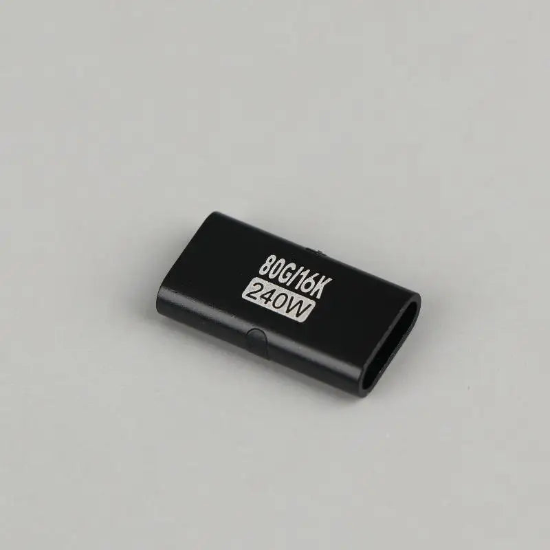 USB-C Female to Female Adapter 80Gbps 240W PD 16K 60Hz USB-C Adapter Babs Black