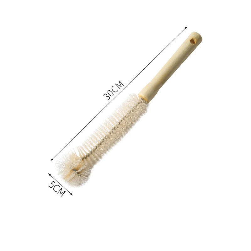 Wooden Long Handle Bottle Cleaning Brush – Eco-Friendly Bottle Cleaning Brush Babs 1pcs-S