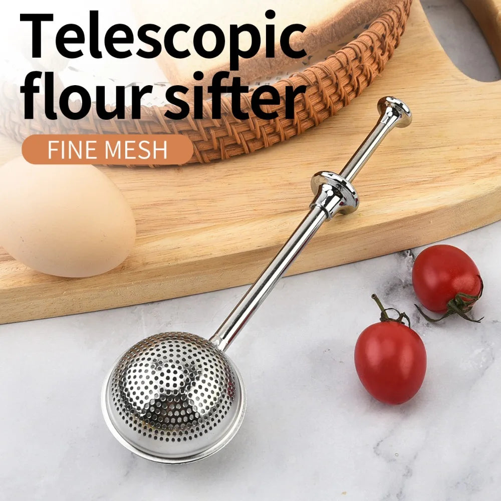 Stainless Steel Press Powder Shaker Sifter | Baking Tool Baking Powder Sifter Babs