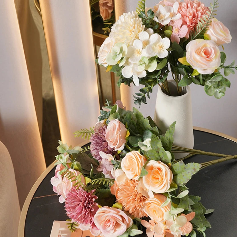 Silk Artificial Roses – Wedding Bouquet & Home Décor (1/5 Pcs) Artificial Silk Flowers Babs