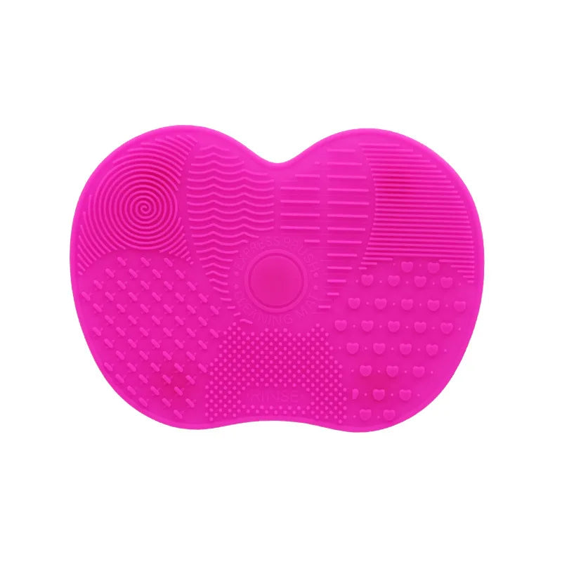 Silicone Apple Makeup Brush Cleaner Pad with Suction Cup Makeup Brush Cleaner Babs 1PC-Purple