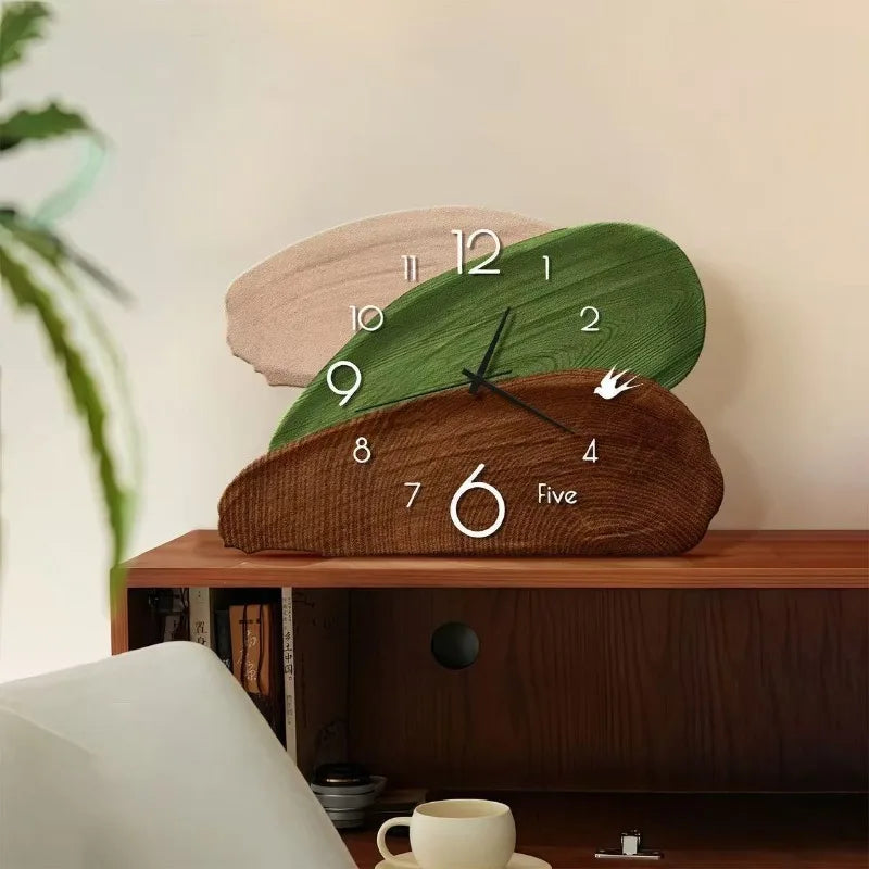 Vintage Silent Desktop Clock – Retro Art Decor Table Clock Decorative Table Clock Babs