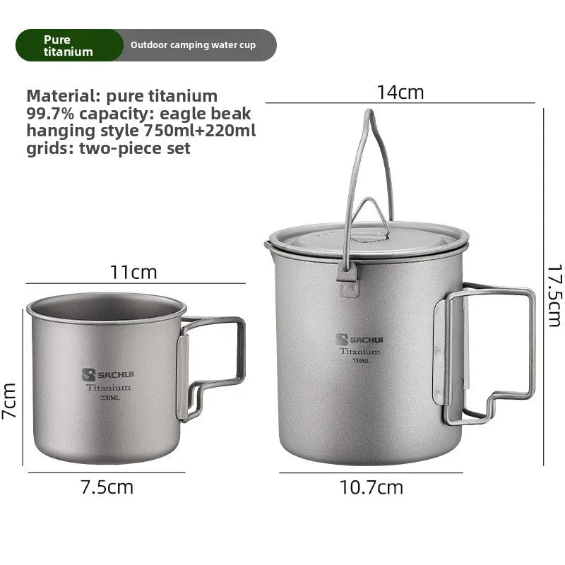 Pure Titanium Camping Mug & Portable Coffee Cup Set Titanium Camping Mug Babs 12