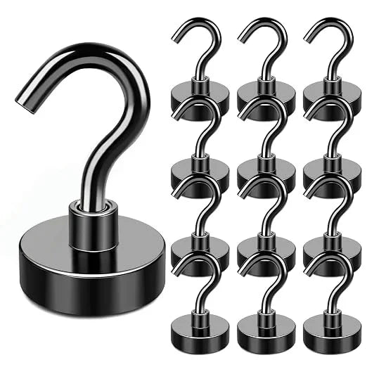 Magnetic Hooks 8-Pack – Heavy-Duty Stainless Steel Organizer Magnetic Hooks Babs