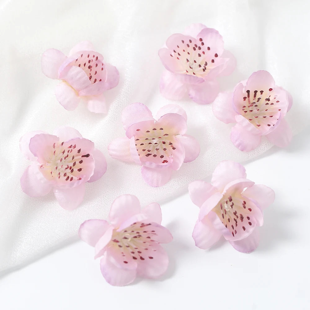 20/30Pcs Peach Blossom Silk Artificial Flower Heads | Wedding Decor Artificial Flower Heads Babs Dusty Pink 20Pcs