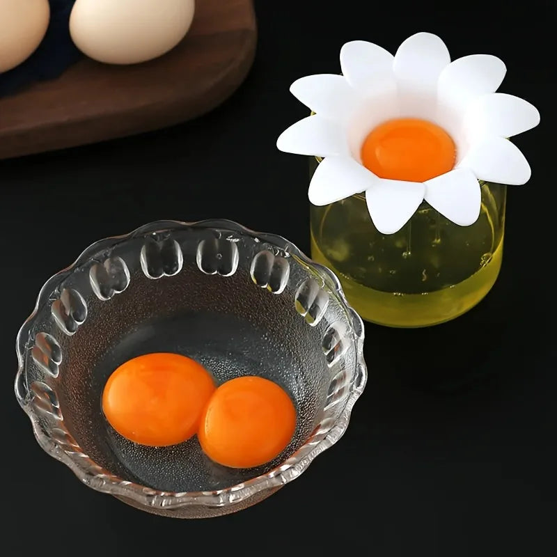 Flower Egg Yolk & White Separator – Fun Kitchen Tool Egg Separator Tool Babs