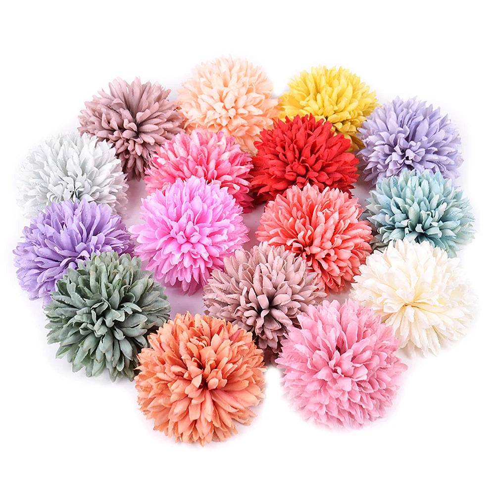 5-Pack Silk Chrysanthemum Artificial Flower Heads | Wedding & Home Decor Artificial Flower Heads Babs