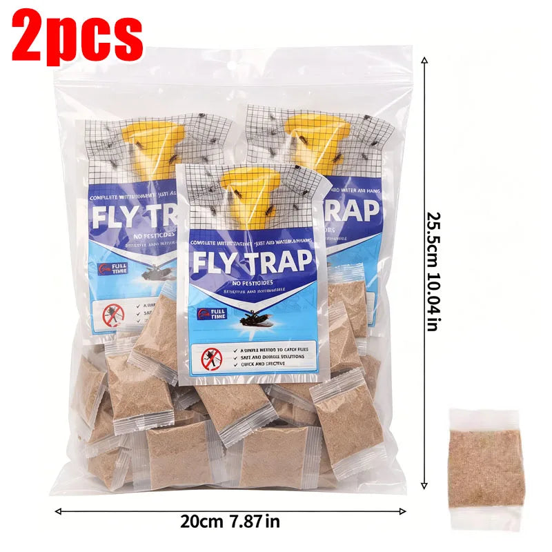 Outdoor Hanging Fly Trap Bag – High Capacity Disposable Catcher Fly Trap Bag Babs Bag with Bait-2sets