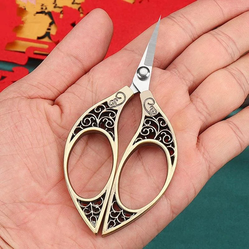 Retro Stainless Steel Embroidery Scissors – Sewing Tailor Shears Embroidery Scissors Babs green bronze