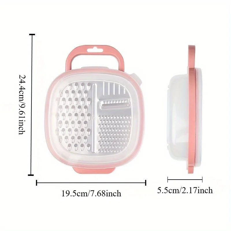 Cheese Grater Set with Container, Lid & Peeler | Kitchen Kit Kitchen Grater Set Babs