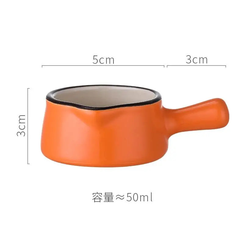 Ceramic Dipping Bowl – Sauce & Seasoning Dish for Kitchen Ceramic Dipping Bowl Babs Orange