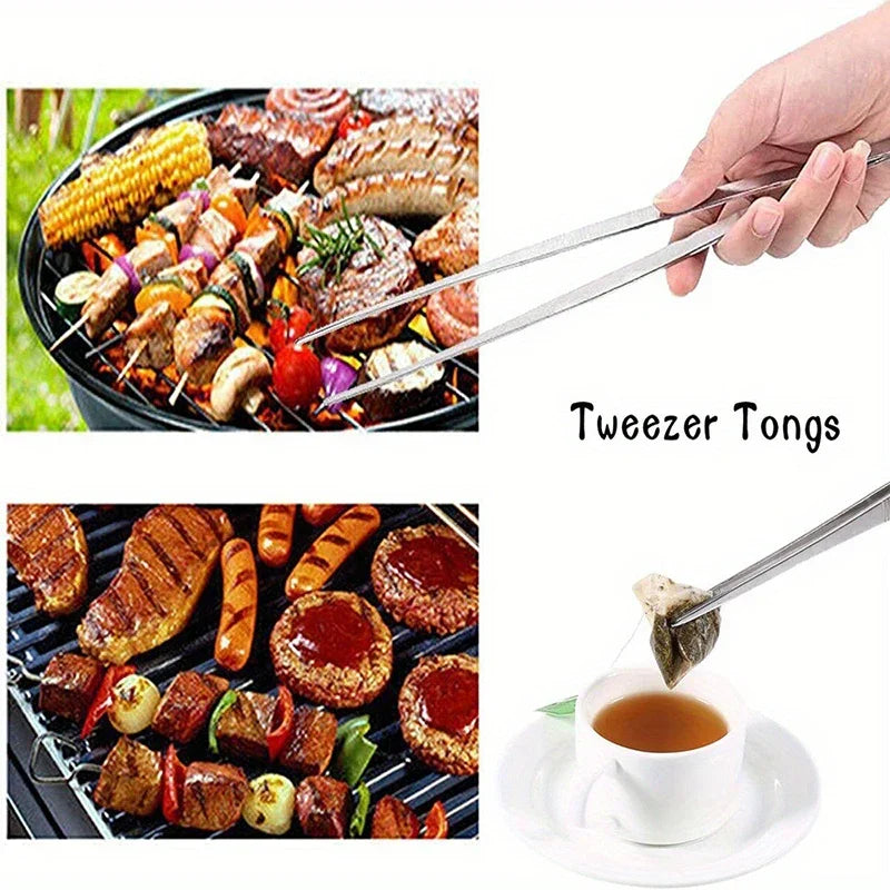Stainless Steel BBQ Tongs – Grill & Kitchen Cooking Clamp BBQ Kitchen Tongs Babs