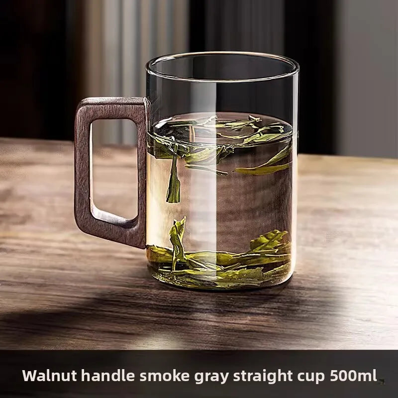 Large Glass Tea Cup – High-Temp Resistant for Office & Home Glass Tea Cup Babs soot 500ML