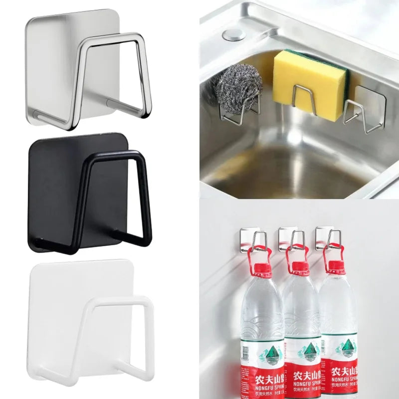 Self-Adhesive Stainless Steel Sink Sponge Drying Rack Sink Sponge Rack Babs