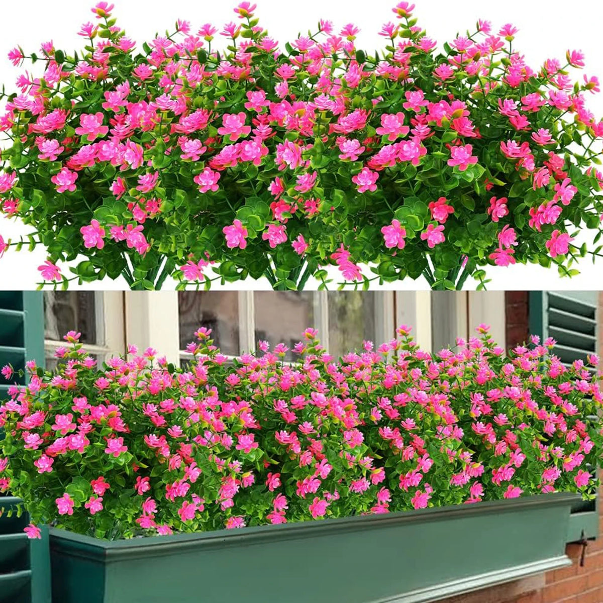 16 Pcs Fake Eucalyptus Stems – Artificial Greenery Decor Set Artificial Plant Stems Babs Rose Red 16 pcs