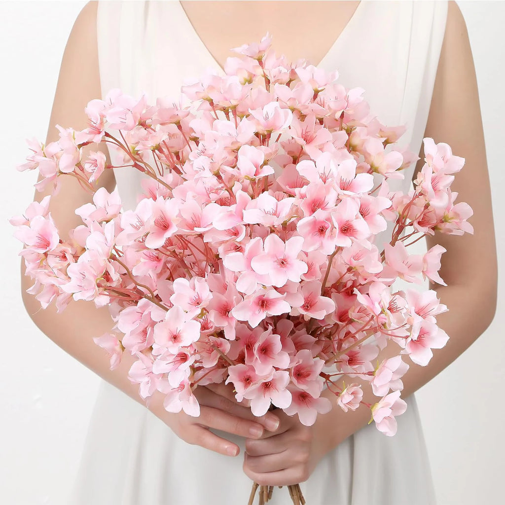 Silk Peach Blossom Artificial Flowers – Wedding & Home Décor Artificial Silk Flowers Babs