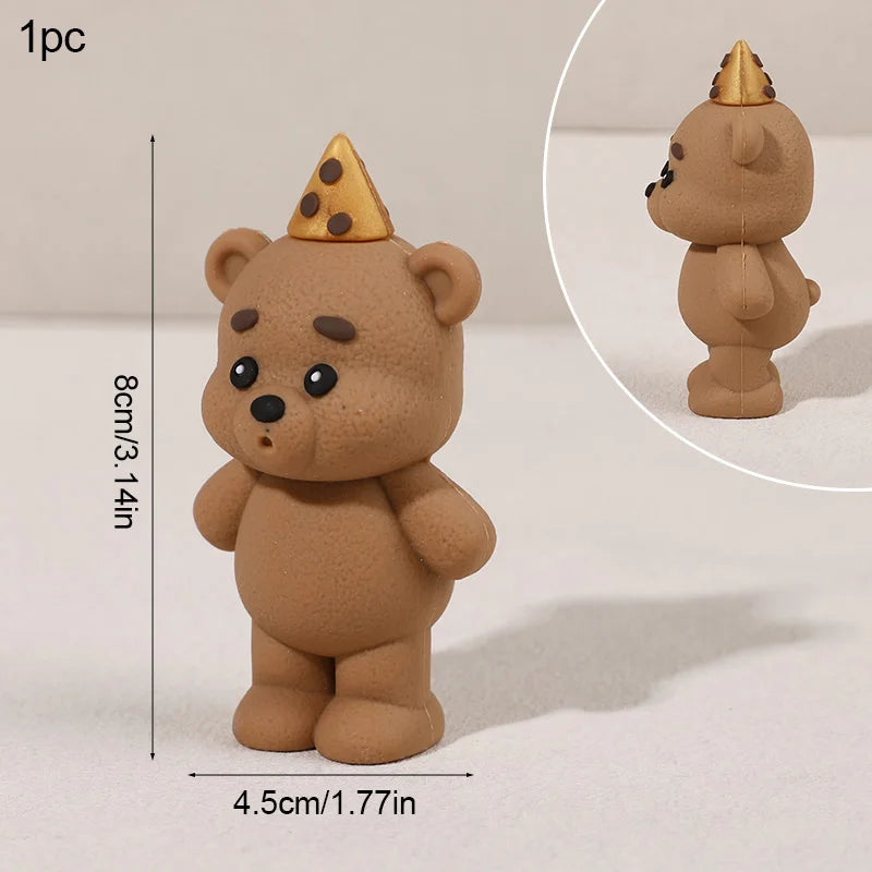 Teddy Bear Cake Topper – Kids Birthday & Baby Shower Decor Cake Topper Babs Bear-B