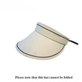 Women's Wide Brim Open-Top Sun Visor Hat – UV Protection Sun Visor Hat Babs White A