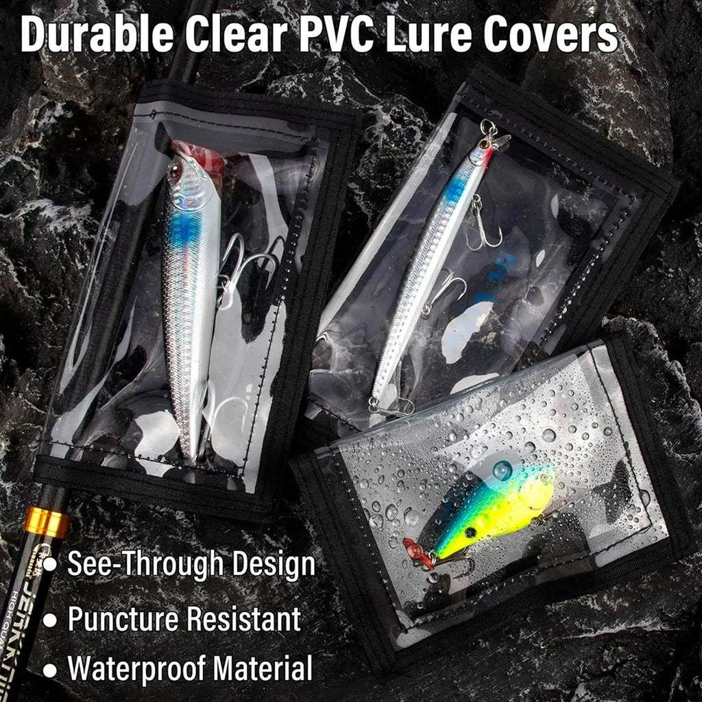 Clear PVC Fishing Lure Covers – Hook & Bait Protection Wraps Fishing Lure Cover Babs