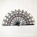 Large Carnival Folding Fan – Neon Mushroom Pattern, Unisex Decorative Folding Fan Babs Dollar