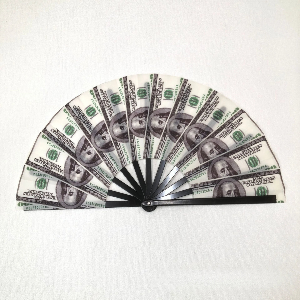 Large Carnival Folding Fan – Neon Mushroom Pattern, Unisex Decorative Folding Fan Babs Dollar