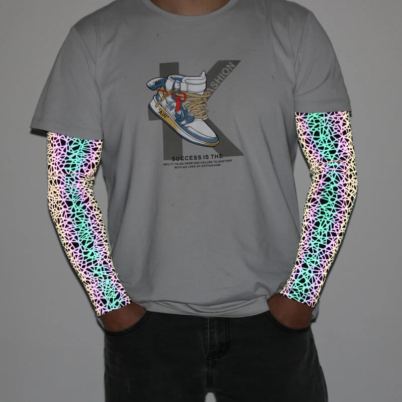 Men's Reflective Arm Sleeves – UV Protection for Cycling & Sports Sports Arm Sleeves Babs