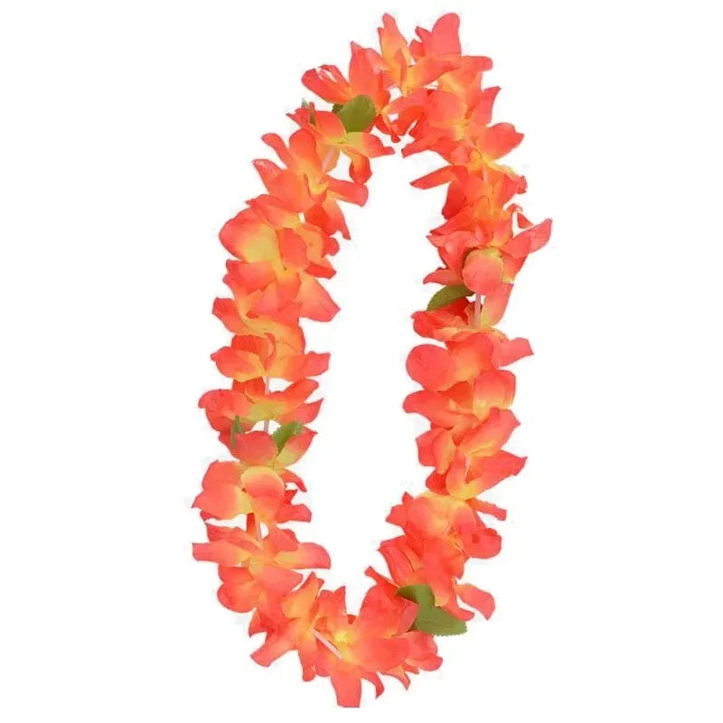 Hawaiian Artificial Flower Lei Necklace – Party & Wedding Garland Flower Lei Necklace Babs