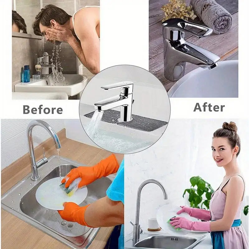 3-Pack Kitchen Sink Splash Mat – Microfiber Absorbent Faucet Mat Kitchen Sink Mat Babs