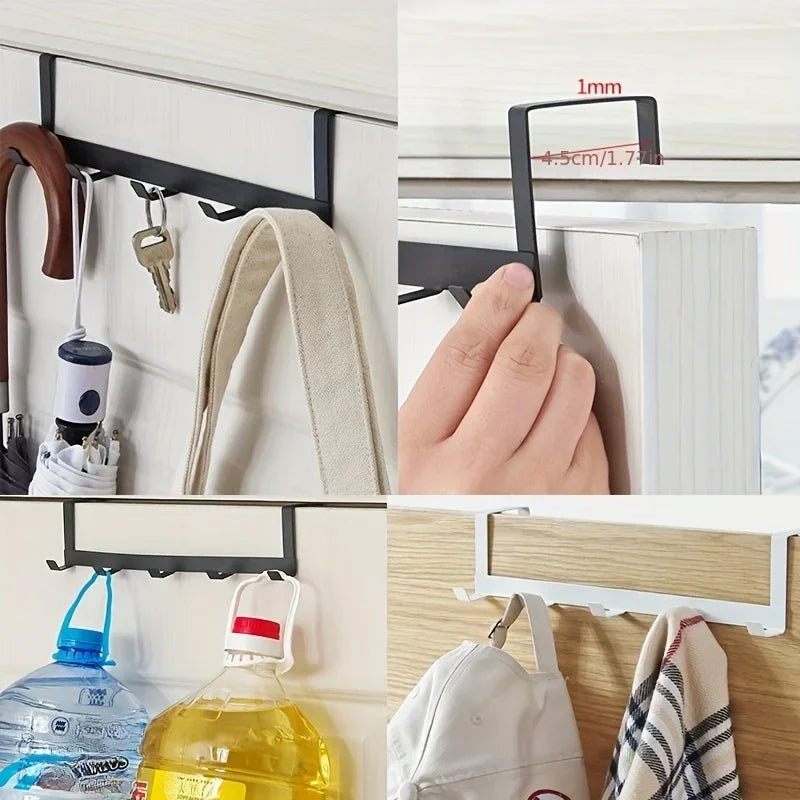 5-Hook Over-the-Door Organizer Rack – Coat, Towel & Hat Hanger Door Hook Rack Babs