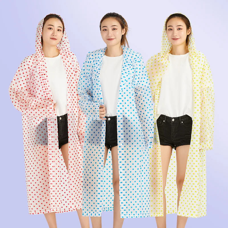 Women's EVA Waterproof Hooded Raincoat – Reusable Rain Jacket Women's Rain Jacket Babs
